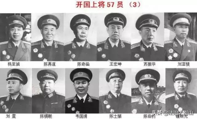 开国十大元帅、十大将、五十七上将标准照