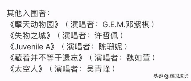 金曲奖：吴青峰夺歌王，国语专辑爆冷门，邓紫棋入围5项却0中