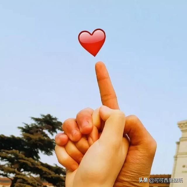 一组情侣手势头像，请签收