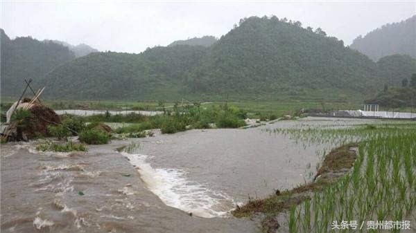 贵定巩固、沿山出现特大暴雨，最大雨量达230毫米